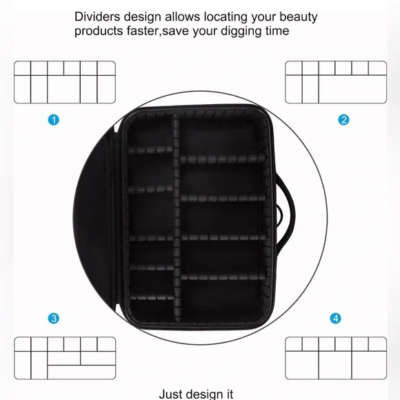 ‼️SOLD‼️Relavel Travel Makeup Train Case 13.8” Large - Picture 5 of 15